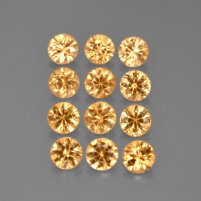 أحجار غزل السبيسارتيت برتقالي طبيعية، قصة دائرى، VVS-VS، وزنها  قيراط