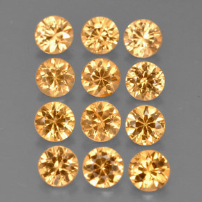 أحجار غزل السبيسارتيت برتقالي طبيعية، قصة دائرى، VVS-VS، وزنها  قيراط