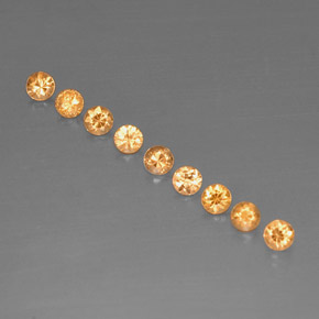 أحجار غزل السبيسارتيت برتقالي طبيعية، قصة دائرى، VVS-VS، وزنها  قيراط