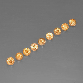 أحجار غزل السبيسارتيت برتقالي طبيعية، قصة دائرى، VVS-VS، وزنها  قيراط