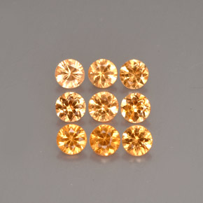 أحجار غزل السبيسارتيت برتقالي طبيعية، قصة دائرى، قليلا جدا، وزنها  قيراط