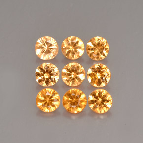 أحجار غزل السبيسارتيت برتقالي طبيعية، قصة دائرى، قليلا جدا، وزنها  قيراط