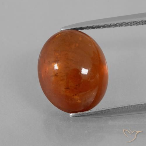 9.50ct طبيعي برتقالى دافئ غزل السبيسارتيت, بيضوي, شفاف