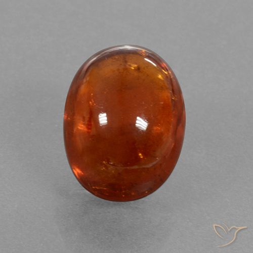 5.48ct طبيعي برتقالى محمر غزل السبيسارتيت, بيضوي, نصف شفاف