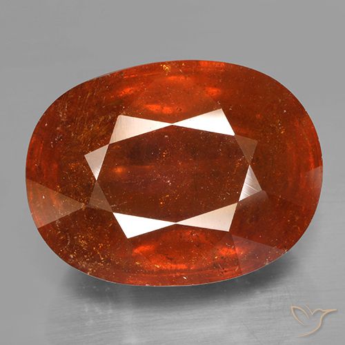 23.80ct طبيعي برتقالى نارى غزل السبيسارتيت, بيضوي, SI