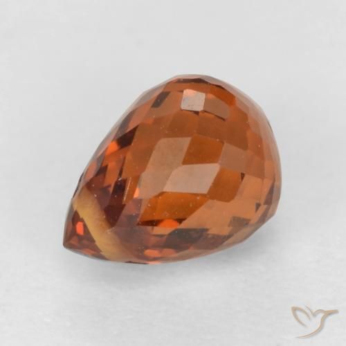 1.29ct طبيعي برتقالى محمر غزل السبيسارتيت, بريوليت, قليلا جدا
