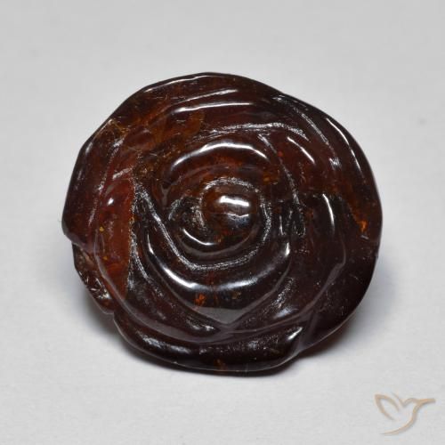 19.72ct طبيعي بنى دافئ غزل السبيسارتيت, قص وردة, نصف شفاف