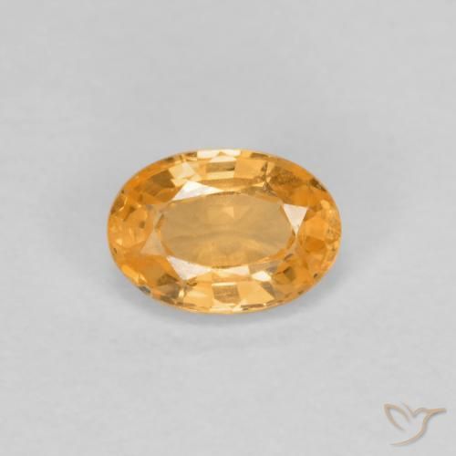 0.39ct طبيعي برتقالي زاهى غزل السبيسارتيت, بيضوي, قليلا جدا