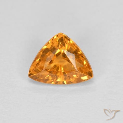0.53ct طبيعي برتقالى مشمشى غزل السبيسارتيت, مثلثى, قليلا جدا