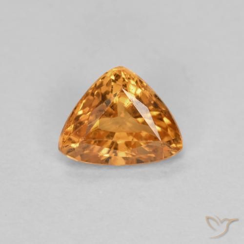 0.44ct طبيعي برتقالى غامق غزل السبيسارتيت, مثلثى, VS-SI