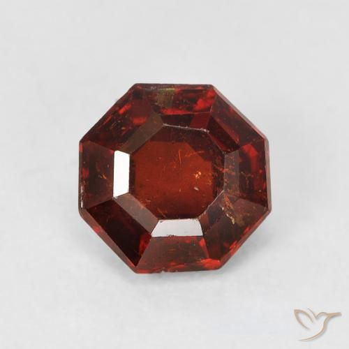 1.33ct طبيعي أحمر سانجريا غزل السبيسارتيت, قص الزمرد, SI