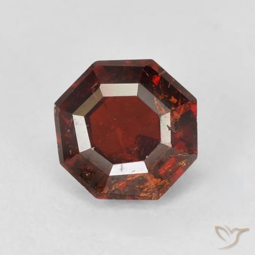 2.46ct طبيعي برتقالى داكن غزل السبيسارتيت, قص الزمرد, SI