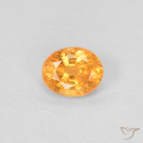 0.41ct طبيعي برتقالى متوسط غزل السبيسارتيت, بيضوي, VS-SI