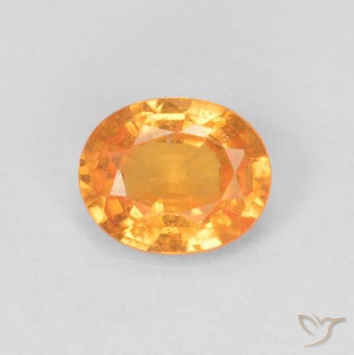 0.46ct طبيعي العسل البرتقال غزل السبيسارتيت, بيضوي, VS-SI