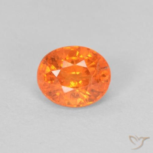 0.54ct طبيعي برتقالى نارى غزل السبيسارتيت, بيضوي, قليلا جدا