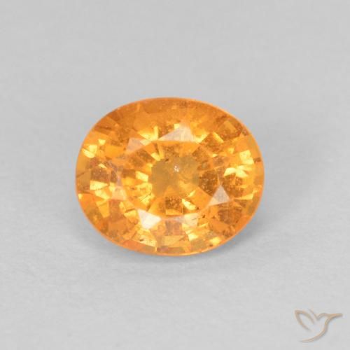 0.70ct طبيعي العسل البرتقال غزل السبيسارتيت, بيضوي, VS-SI