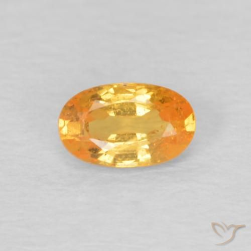 0.32ct طبيعي برتقالى متوسط غزل السبيسارتيت, بيضوي, قليلا جدا