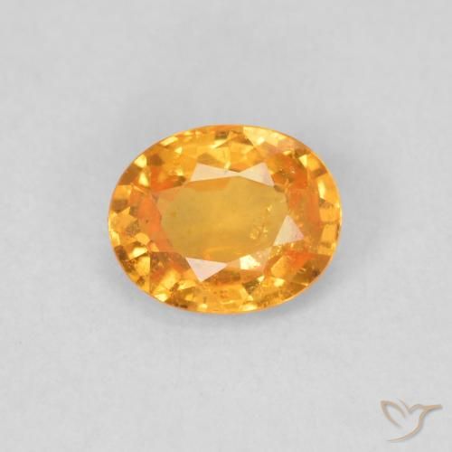 0.47ct طبيعي برتقالي زاهى غزل السبيسارتيت, بيضوي, قليلا جدا