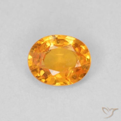 0.48ct طبيعي العسل البرتقال غزل السبيسارتيت, بيضوي, قليلا جدا