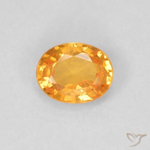 0.40ct طبيعي العسل البرتقال غزل السبيسارتيت, بيضوي, قليلا جدا