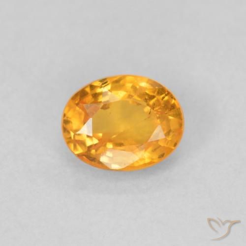 0.46ct طبيعي برتقالى متوسط غزل السبيسارتيت, بيضوي, VS-SI
