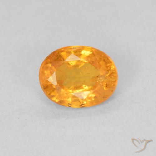 0.48ct طبيعي برتقالى كثيف غزل السبيسارتيت, بيضوي, VS-SI