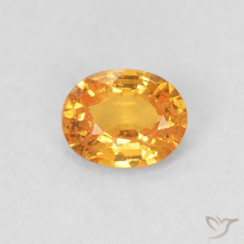 0.39ct طبيعي برتقالى كثيف غزل السبيسارتيت, بيضوي, قليلا جدا