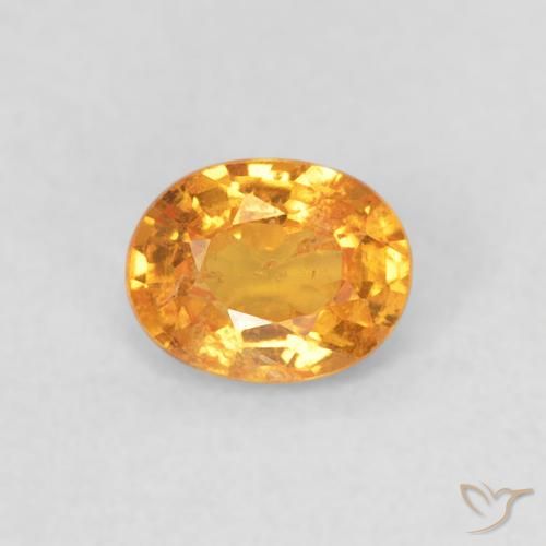 0.43ct طبيعي ذهبى-برتقالى غزل السبيسارتيت, بيضوي, قليلا جدا