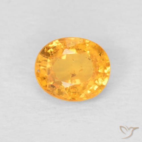 0.52ct طبيعي ذهبى-برتقالى داكن غزل السبيسارتيت, بيضوي, قليلا جدا
