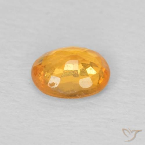 غزل السبيسارتيت Medium Light-Orange طبيعي، بيضوي، 0.49 قيراط، قليلا جدا