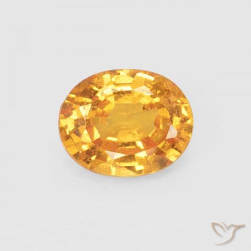 0.47ct طبيعي برتقالى متوسط غزل السبيسارتيت, بيضوي, قليلا جدا