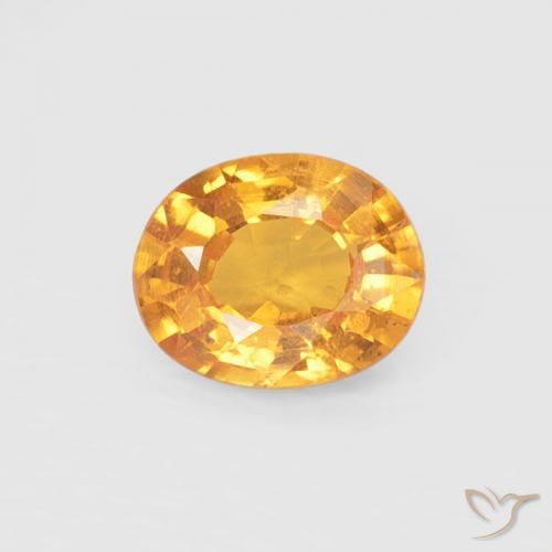 0.43ct طبيعي برتقالى متوسط غزل السبيسارتيت, بيضوي, قليلا جدا