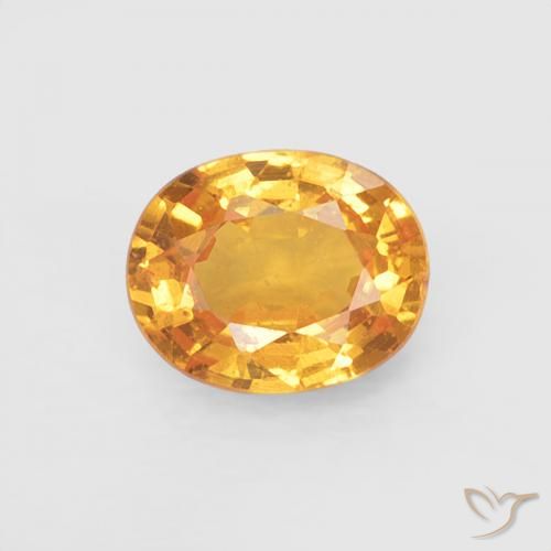 0.51ct طبيعي Medium Light-Orange غزل السبيسارتيت, بيضوي, قليلا جدا