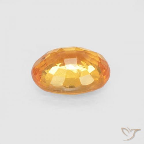 غزل السبيسارتيت Medium Light-Orange طبيعي، بيضوي، 0.51 قيراط، قليلا جدا