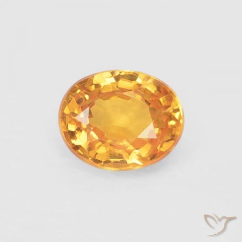 0.45ct طبيعي ذهبى-برتقالى غزل السبيسارتيت, بيضوي, قليلا جدا