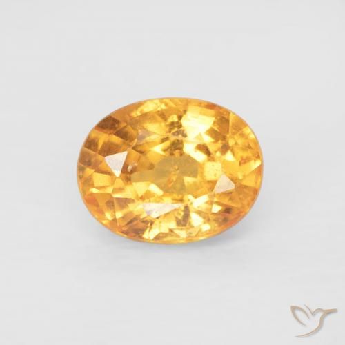 0.54ct طبيعي برتقالى متوسط غزل السبيسارتيت, بيضوي, قليلا جدا