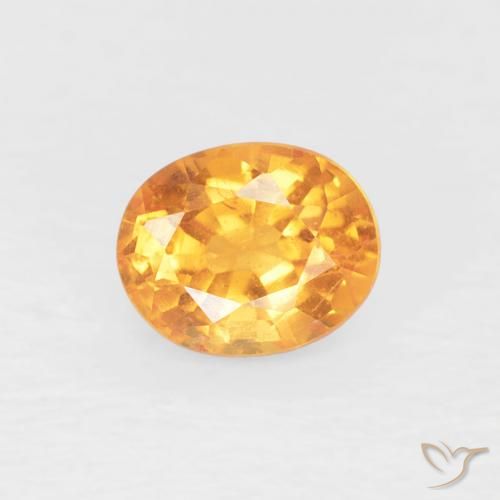 0.50ct طبيعي برتقالى متوسط غزل السبيسارتيت, بيضوي, قليلا جدا