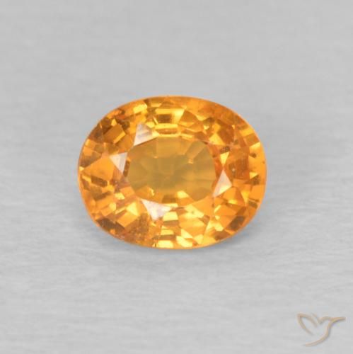 0.50ct طبيعي برتقالي زاهى غزل السبيسارتيت, بيضوي, قليلا جدا
