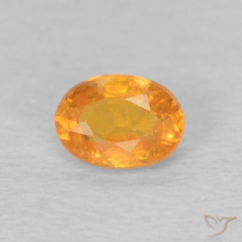 0.24ct طبيعي العسل البرتقال غزل السبيسارتيت, بيضوي, قليلا جدا