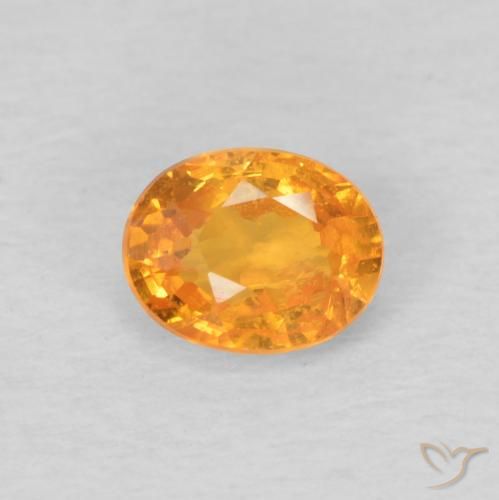 0.50ct طبيعي برتقالى كثيف غزل السبيسارتيت, بيضوي, قليلا جدا