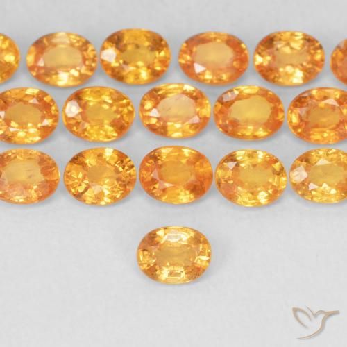0.24ct طبيعي برتقالى مشمشى غزل السبيسارتيت, بيضوي, قليلا جدا