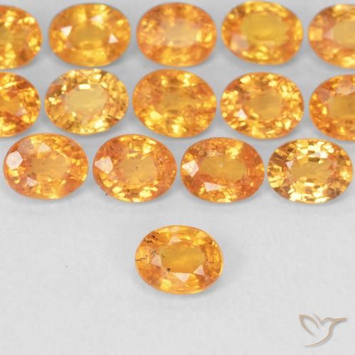 0.28ct طبيعي برتقالى متوسط غزل السبيسارتيت, بيضوي, قليلا جدا