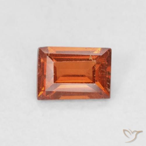 0.30ct طبيعي برتقالى محمر غزل السبيسارتيت, باجيت, SI