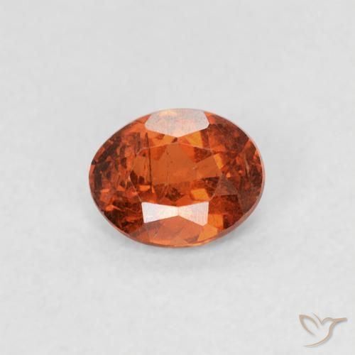 0.33ct طبيعي برتقالى نارى غزل السبيسارتيت, بيضوي, SI