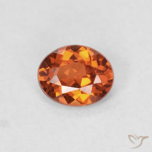 0.36ct طبيعي برتقالى محمر غزل السبيسارتيت, بيضوي, قليلا جدا