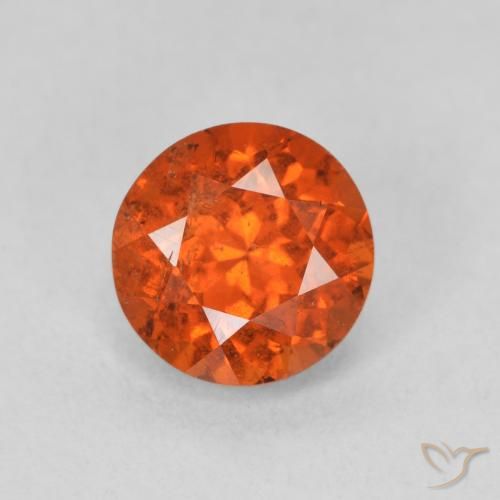 1.85ct طبيعي برتقالى محمر غزل السبيسارتيت, دائري, SI
