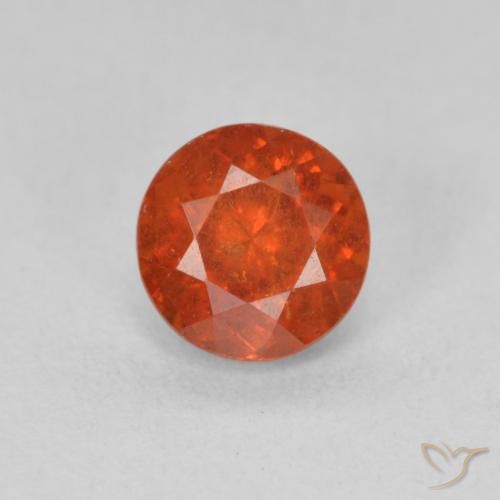 1.57ct طبيعي برتقالى محمر غزل السبيسارتيت, دائري, SI