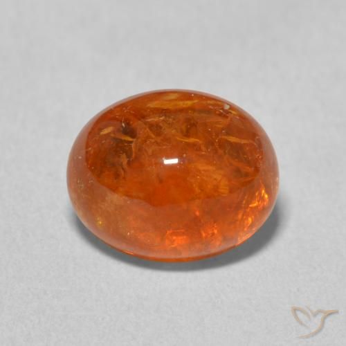 3.86ct طبيعي برتقالى متوسط غزل السبيسارتيت, بيضوي, شفاف
