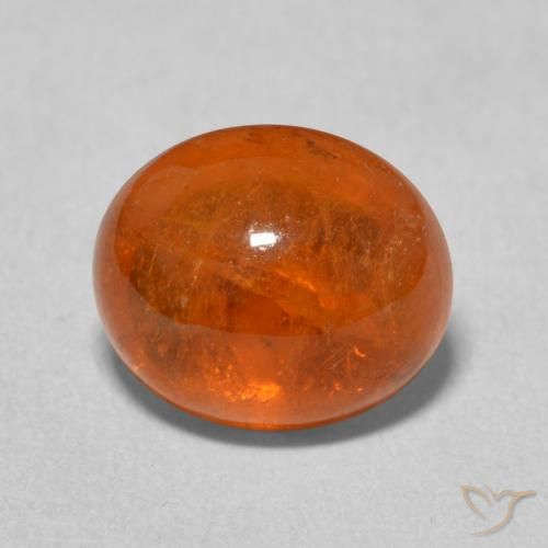 4.85ct طبيعي برتقالى متوسط غزل السبيسارتيت, بيضوي, شفاف
