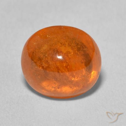 4.52ct طبيعي برتقالي زاهى غزل السبيسارتيت, بيضوي, شفاف